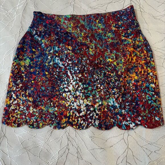 Attyre Skort Set of 2 Blue Black Abstract Design Scallop Hem Tennis Golf SZ10 - Picture 3 of 13